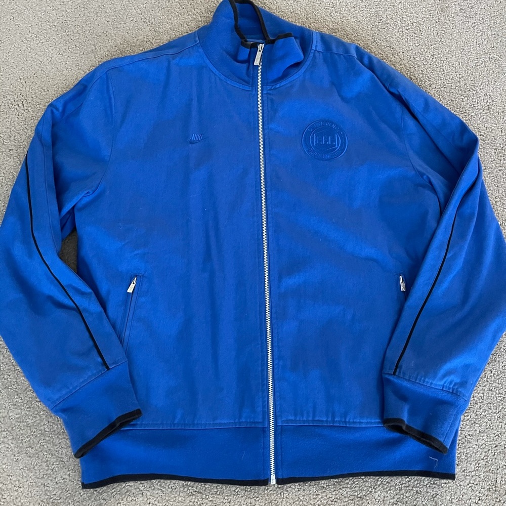 Rare Nike FFF blue jacket with gingham lining XL - Picture 4 of 7